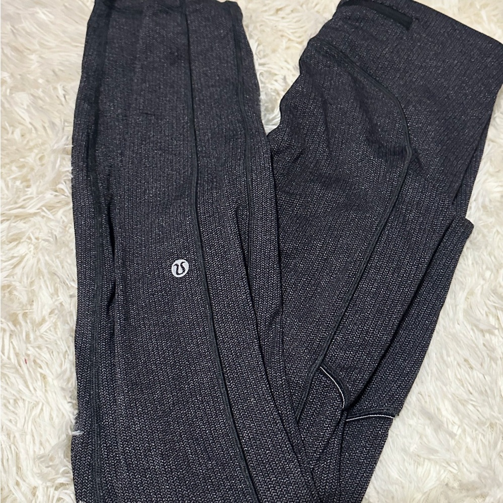 Lululemon Black Textured Leggings